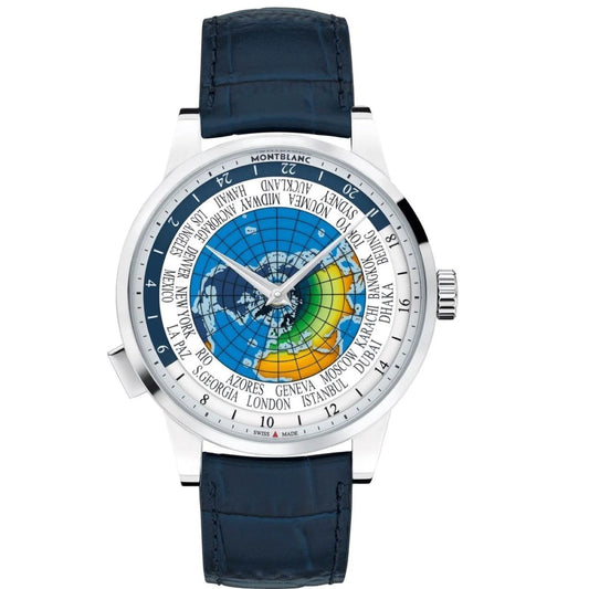 Montblanc orologio heritage spirit orbis terratum latino unicef con presenza globale dell’organizzazione, funzione utile