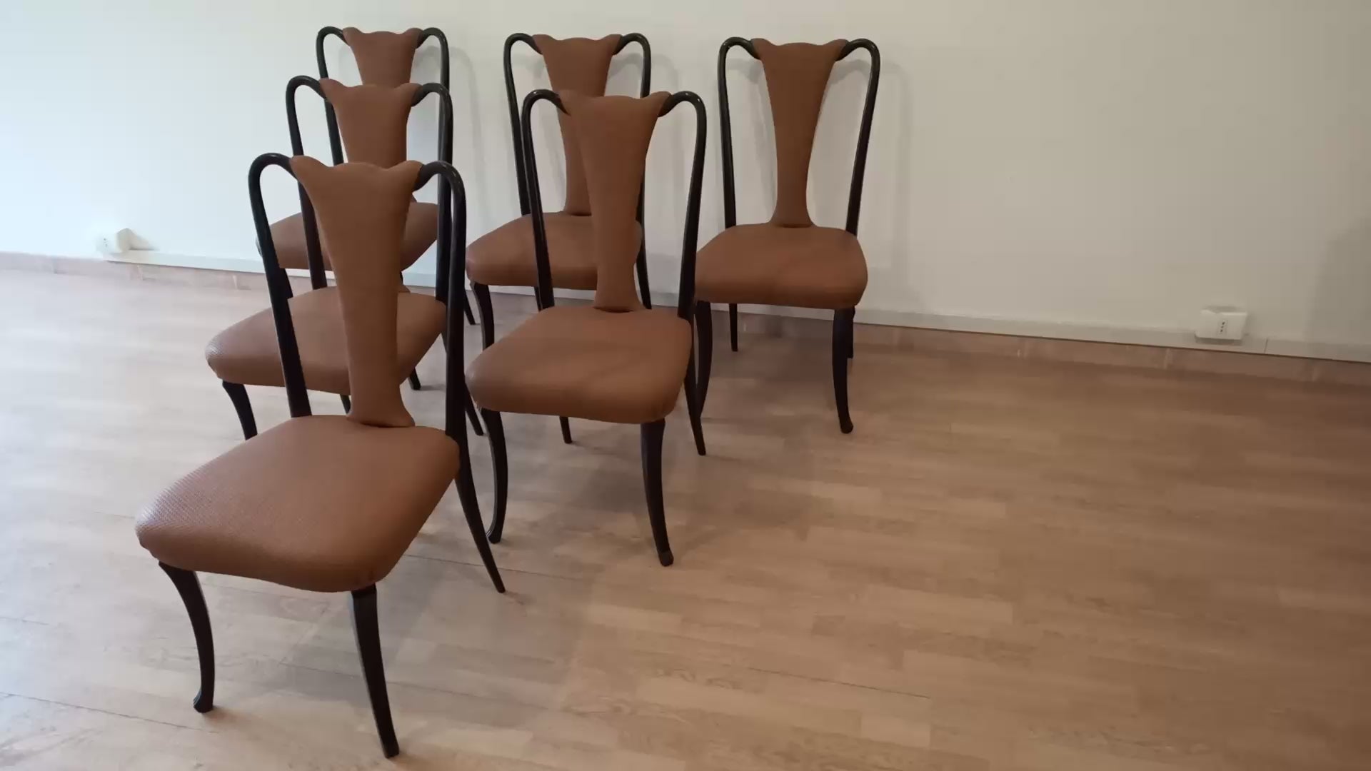 6 sedie pranzo vintage palissandro modernariato mid century anni 50 restaurate